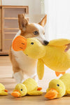 Cartoon Yellow Duck Dog Toy S/M/L Plush Companion Sleeping Ducks Bite Resistant Teeth Grinding Sound Relief Duck Sound Pet Toys
