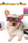 Dog Goggles for Small Breed Dog Sunglasses Dog UV Sunglasses Windproof Soft Frame Adjustable Straps for Small/Medium Dogs Puppy