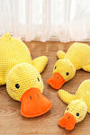 Cartoon Yellow Duck Dog Toy S/M/L Plush Companion Sleeping Ducks Bite Resistant Teeth Grinding Sound Relief Duck Sound Pet Toys